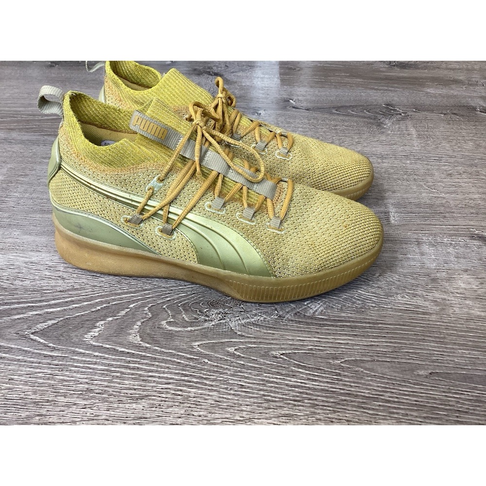Puma Clyde Court Mens 11 Title Run Golden Sneaker Yellow Disrupt Basketball